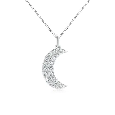 ANGARA LAB-GROWN PAVE-SET DIAMOND CRESCENT MOON PENDANT