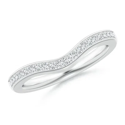 ANGARA LAB-GROWN PAVE-SET DIAMOND CURVED WEDDING RING