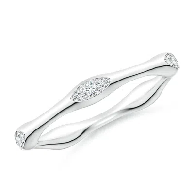 ANGARA LAB-GROWN PAVE-SET DIAMOND PENTAGON STACKABLE BAND