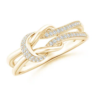 ANGARA LAB-GROWN PAVE-SET DIAMOND SPLIT INFINITY KNOT RING