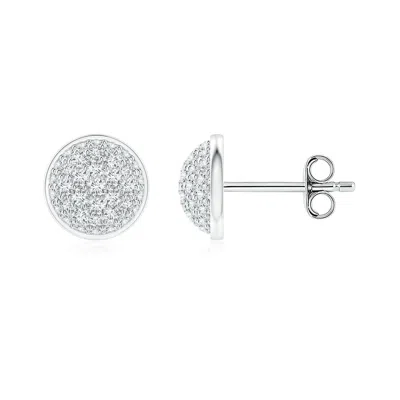 ANGARA LAB-GROWN PAVE-SET ROUND DIAMOND CLUSTER STUD EARRINGS