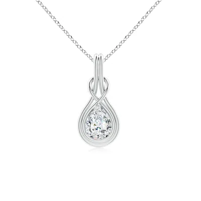 ANGARA LAB-GROWN PEAR DIAMOND SOLITAIRE INFINITY KNOT PENDANT