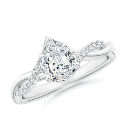 ANGARA LAB-GROWN PEAR-SHAPED DIAMOND TWISTED SHANK ENGAGEMENT RING