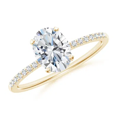 ANGARA LAB-GROWN PEG HEAD OVAL DIAMOND CLASSIC ENGAGEMENT RING