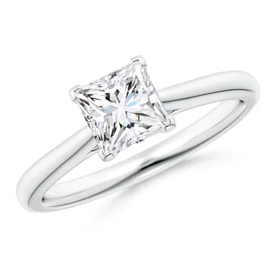 ANGARA LAB-GROWN PRINCESS-CUT DIAMOND TAPERED CATHEDRAL ENGAGEMENT RING