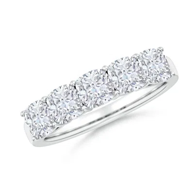 ANGARA LAB-GROWN PRONG-SET CUSHION DIAMOND FIVE STONE WEDDING RING