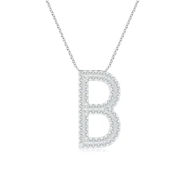 ANGARA LAB-GROWN PRONG-SET DIAMOND CAPITAL "B" KNIFE-EDGE INITIAL PENDANT