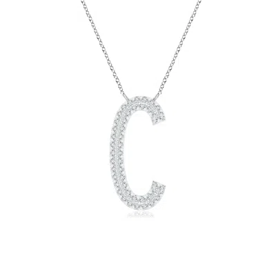 ANGARA LAB-GROWN PRONG-SET DIAMOND CAPITAL "C" KNIFE-EDGE INITIAL PENDANT