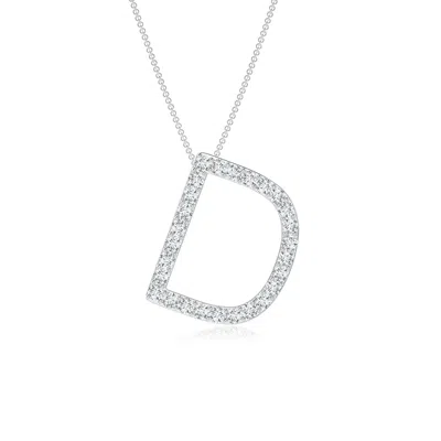 ANGARA LAB-GROWN PRONG-SET DIAMOND CAPITAL "D" INITIAL PENDANT