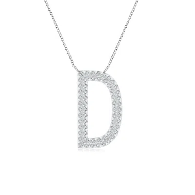 ANGARA LAB-GROWN PRONG-SET DIAMOND CAPITAL "D" KNIFE-EDGE INITIAL PENDANT