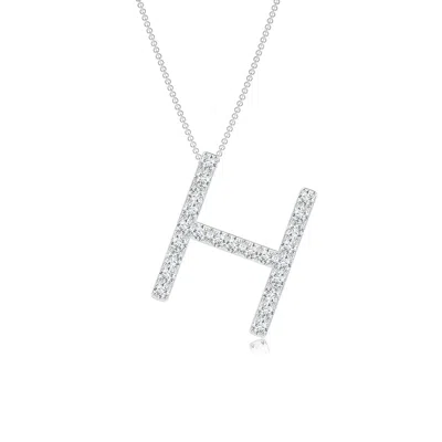 ANGARA LAB-GROWN PRONG-SET DIAMOND CAPITAL "H" INITIAL PENDANT