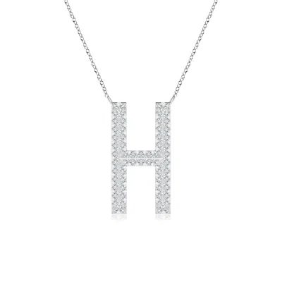 ANGARA LAB-GROWN PRONG-SET DIAMOND CAPITAL "H" KNIFE-EDGE INITIAL PENDANT