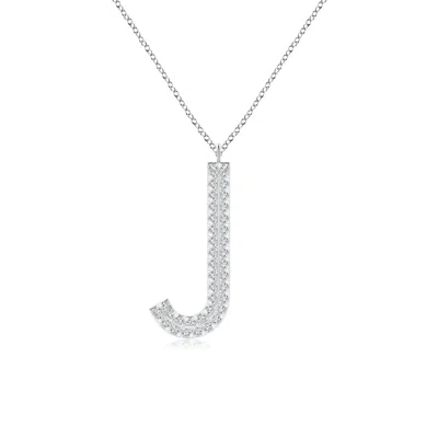 ANGARA LAB-GROWN PRONG-SET DIAMOND CAPITAL "J" KNIFE-EDGE INITIAL PENDANT
