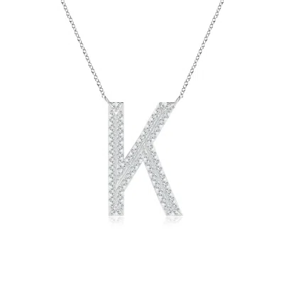ANGARA LAB-GROWN PRONG-SET DIAMOND CAPITAL "K" KNIFE-EDGE INITIAL PENDANT