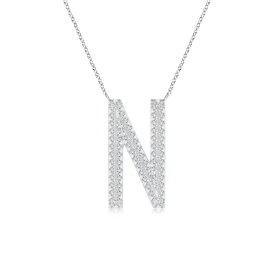 ANGARA LAB-GROWN PRONG-SET DIAMOND CAPITAL "N" KNIFE-EDGE INITIAL PENDANT