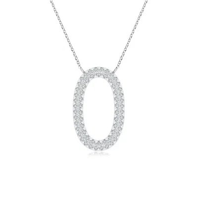 ANGARA LAB-GROWN PRONG-SET DIAMOND CAPITAL "O" KNIFE-EDGE INITIAL PENDANT