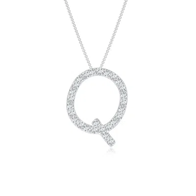 ANGARA LAB-GROWN PRONG-SET DIAMOND CAPITAL "Q" INITIAL PENDANT