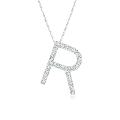 ANGARA LAB-GROWN PRONG-SET DIAMOND CAPITAL "R" INITIAL PENDANT
