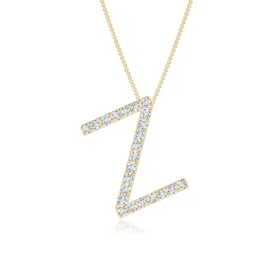 ANGARA LAB-GROWN PRONG-SET DIAMOND CAPITAL "Z" INITIAL PENDANT