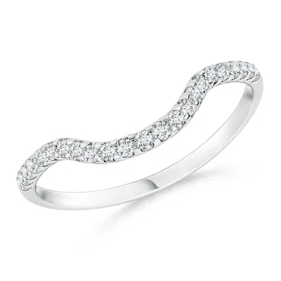 ANGARA LAB-GROWN PRONG SET DIAMOND CURVED WEDDING RING FOR WOMEN