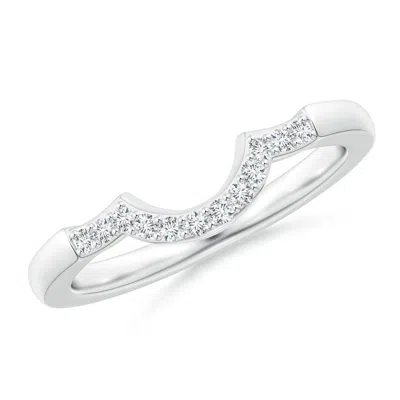 ANGARA LAB-GROWN PRONG-SET DIAMOND CURVED WEDDING RING