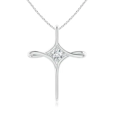 ANGARA LAB-GROWN PRONG-SET DIAMOND INFINITY CROSS PENDANT