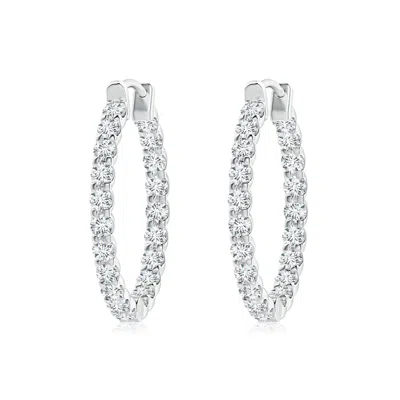 ANGARA LAB-GROWN PRONG-SET DIAMOND INSIDE OUT HOOP EARRINGS