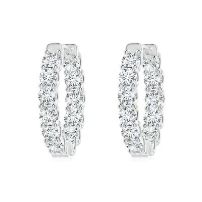 ANGARA LAB-GROWN PRONG-SET DIAMOND INSIDE OUT HOOP EARRINGS