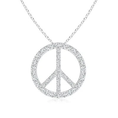 ANGARA LAB-GROWN PRONG-SET DIAMOND PEACE SIGN PENDANT