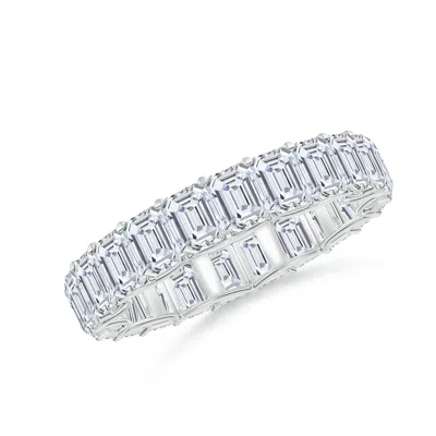 ANGARA LAB-GROWN PRONG-SET EMERALD-CUT DIAMOND ETERNITY WEDDING RING
