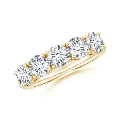 ANGARA LAB-GROWN PRONG-SET ROUND DIAMOND FIVE STONE WEDDING RING