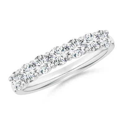ANGARA LAB-GROWN PRONG-SET ROUND DIAMOND HALF ETERNITY WEDDING RING