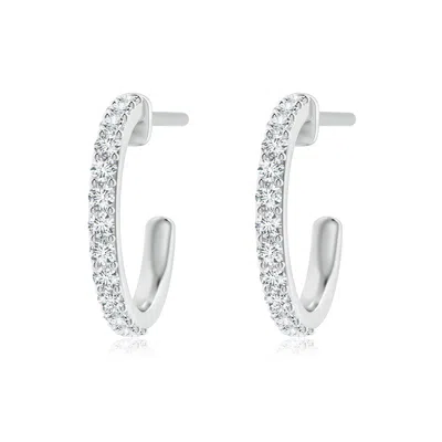 ANGARA LAB-GROWN PRONG-SET ROUND DIAMOND HOOP EARRINGS