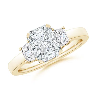 ANGARA LAB-GROWN RADIANT-CUT AND TRAPEZOID DIAMOND THREE STONE ENGAGEMENT RING