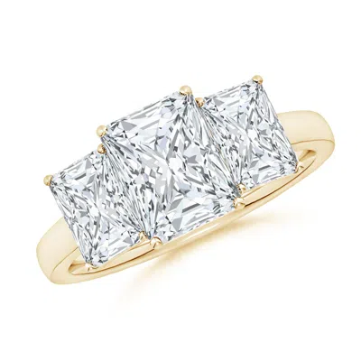 ANGARA LAB-GROWN RADIANT-CUT DIAMOND THREE STONE CLASSIC ENGAGEMENT RING