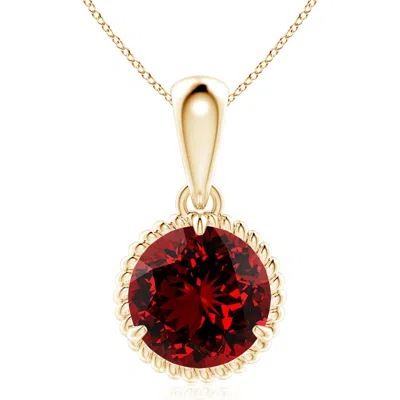 ANGARA LAB-GROWN ROPE-FRAMED CLAW-SET RUBY SOLITAIRE PENDANT