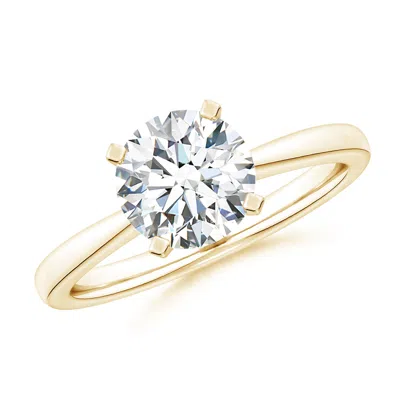 ANGARA LAB-GROWN ROUND DIAMOND REVERSE TAPERED SHANK SOLITAIRE ENGAGEMENT RING