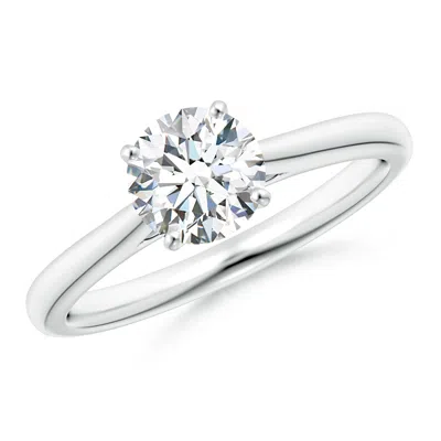 ANGARA LAB-GROWN ROUND DIAMOND TAPERED CATHEDRAL SOLITAIRE ENGAGEMENT RING