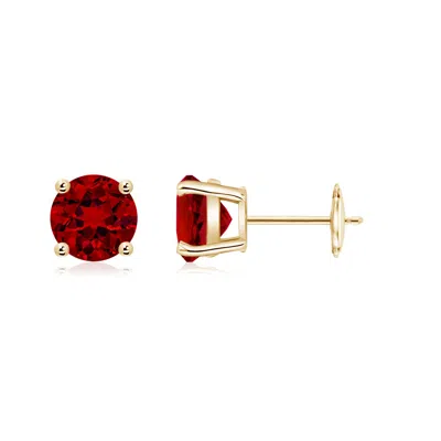ANGARA LAB-GROWN ROUND RUBY STUD EARRINGS