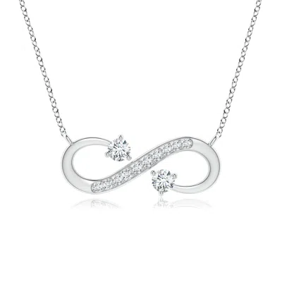 ANGARA LAB-GROWN SIDEWAYS INFINITY TWO STONE DIAMOND NECKLACE