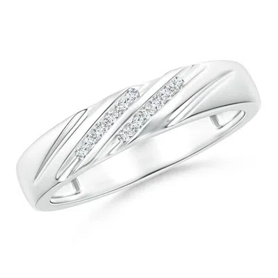 ANGARA LAB-GROWN SLANTED CHANNEL SET DIAMOND WEDDING RING FOR HER