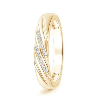 ANGARA LAB-GROWN SLANTED CHANNEL SET DIAMOND WEDDING RING FOR HIM