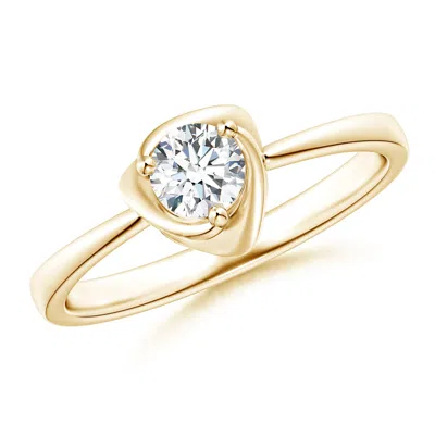 ANGARA LAB-GROWN SOLITAIRE DIAMOND FLORAL RING