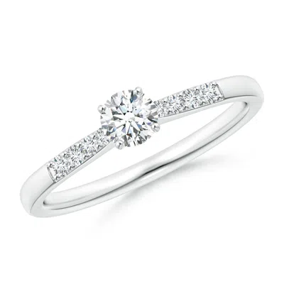 ANGARA LAB-GROWN SOLITAIRE DIAMOND TAPERED SHANK ENGAGEMENT RING WITH ACCENTS