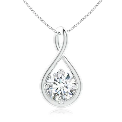 ANGARA LAB-GROWN SOLITAIRE DIAMOND TWIST BALE PENDANT