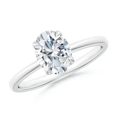 ANGARA LAB-GROWN SOLITAIRE OVAL DIAMOND CLASSIC ENGAGEMENT RING