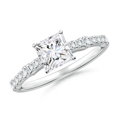 ANGARA LAB-GROWN SOLITAIRE PRINCESS-CUT DIAMOND STATION ENGAGEMENT RING