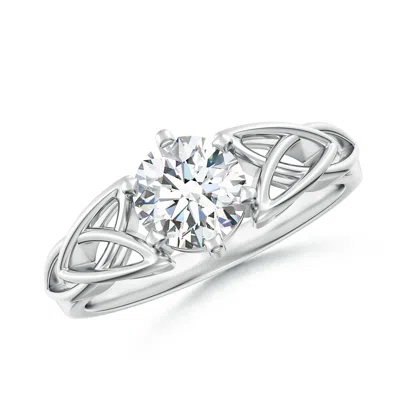 ANGARA LAB-GROWN SOLITAIRE ROUND DIAMOND CELTIC KNOT RING