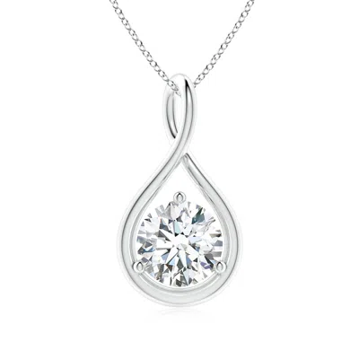 ANGARA LAB-GROWN SOLITAIRE ROUND DIAMOND INFINITY TWIST PENDANT