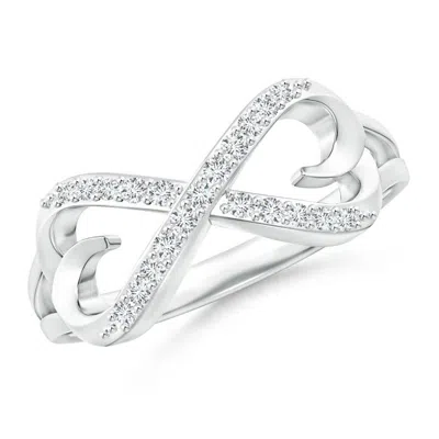ANGARA LAB-GROWN SPLIT-SHANK ROUND DIAMOND INFINITY HEART RING